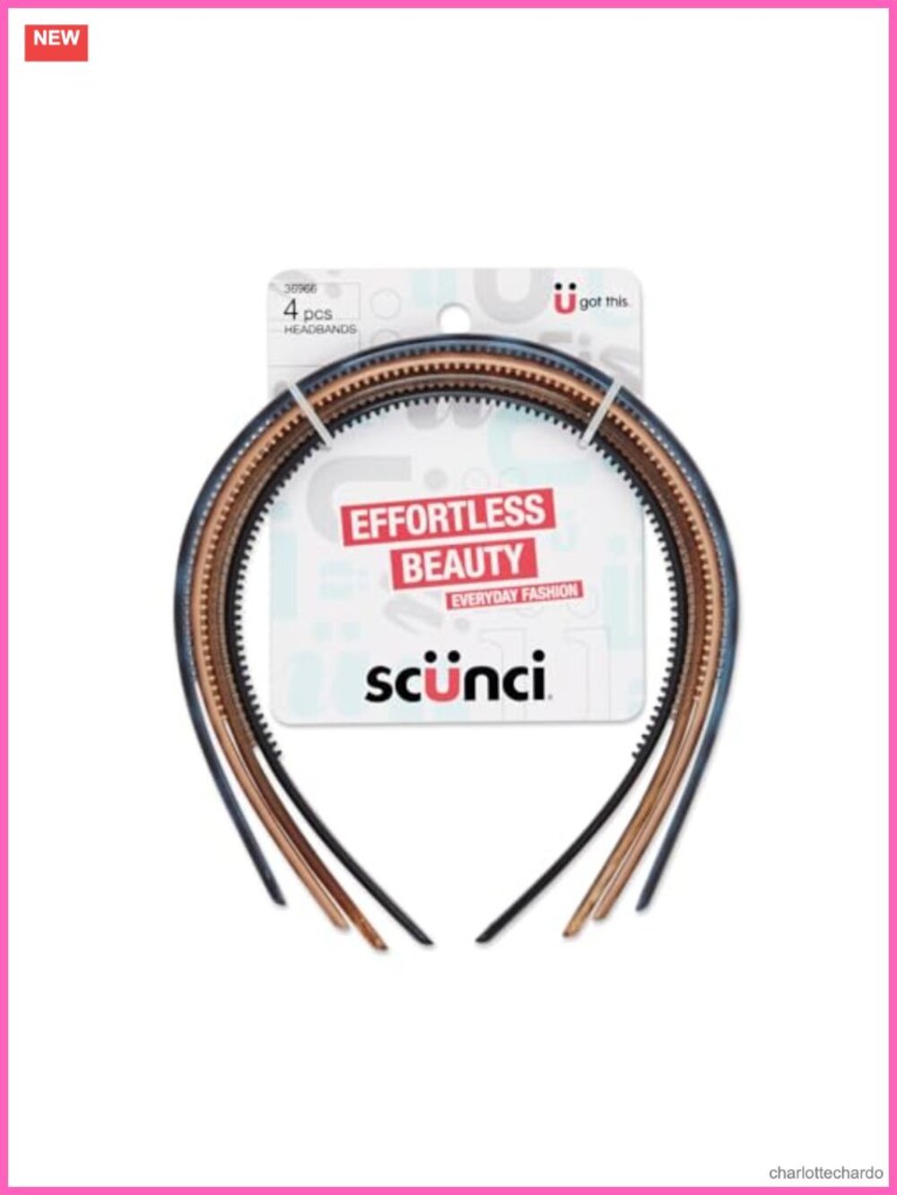 Skinny Headbands No-Damage Ultra-Flexible Hair Accessories 4 Count